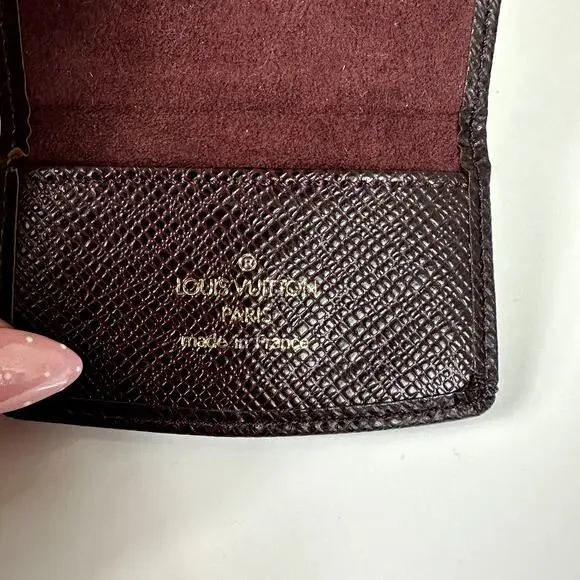 Louis Vuitton Taiga Leather Burgundy Men's Cufflink Case